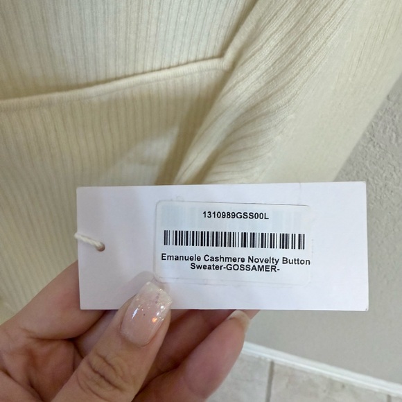 Reformation Emanuele Cashmere Novelty Button Sweater - Picture 8 of 10